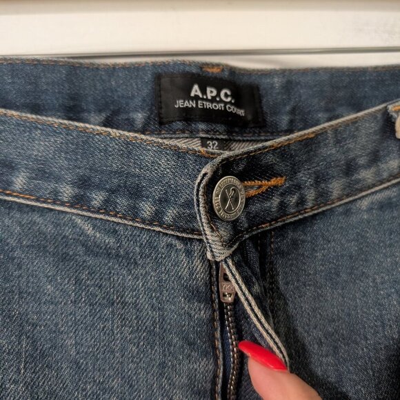 A.P.C. | Jean Etroit Court Indigo Stonewashed Japanese stretch denim - Picture 8 of 14